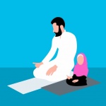 Vater und Tochter beten