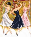 Vrouwen dansen vintage art