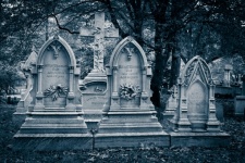 Lápidas en el cementerio
