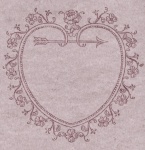Heart flowers vintage frame