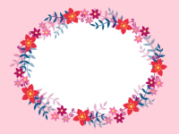 Floral oval frame