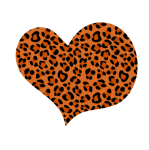 Coração de leopardo transparente