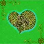 St. Patrick's Day Herz und Klee