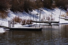 Snow Covered Boat Docks