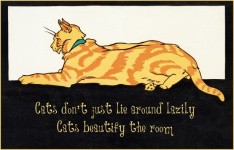 Cat statement vintage art