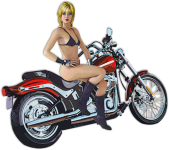 Lady On A Motor Bike