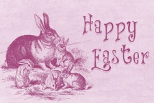 Cartolina d'epoca coniglietti di Pas