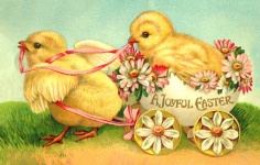 Carte postale vintage de Pâques ancienne