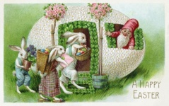 Postal vintage de Pascua antigua