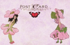 Postkarte Vintage Kunst Fairy