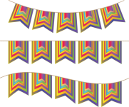 Prismatic Bright Colorful Bunting