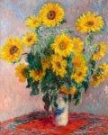 Sunflower vase vintage art