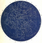 Mapa vintage de astronomia de estrelas