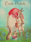 Coniglietti di Pasqua della cartolina de
