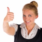 Woman With Thumbs Up