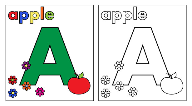 Letter A Coloring Page Free Stock Photo - Public Domain ...