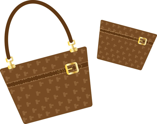 Lv handbags Silhouette Vector, Clipart Images, Pictures