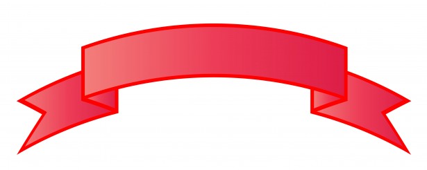 Banner de cinta roja en blanco.