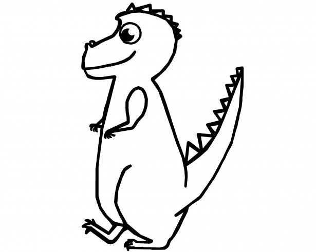 t rex dinosaur outline free stock photo - public domain