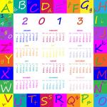 2013 Calendar For Kids