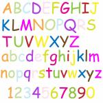 Letras do alfabeto coloridas