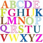 Lettres alphabet coloré