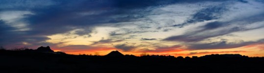 アリゾナの日没パノラマ