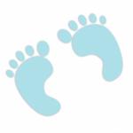 Dětská Footprints Modrá klipart