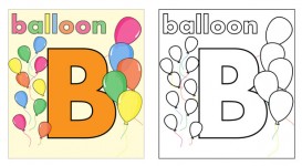 Coloring Book Page Balloon