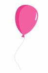 Balon różowy Clipart