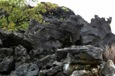 Nero formazione di rocce
