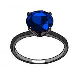 Blauen Edelstein-Ring