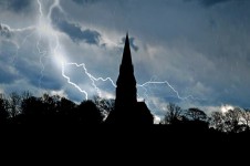Church and storm