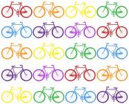 Fondo colorido de bicicletas
