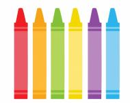 Colorido Crayons Clipart