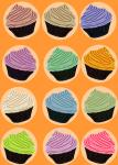 Cupcake flavors background