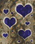 Distressed hearts blue