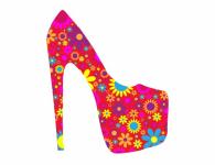 Floral Colorful Flowers Shoe