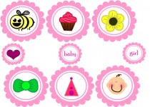 Girl Cupcake Toppers