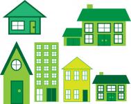 Houses Green Energy Konzept