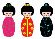 Kokeshi Dolls Clipart