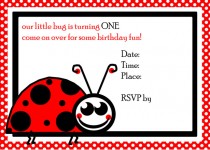 Ladybug ersten Geburtstag einladen