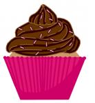 Petit gâteau de chocolat rose