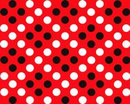 Red & black polka dot pattern