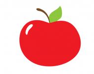 Rött äpple Clipart