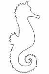 Seahorse Esquema Clipart
