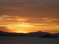 Západ slunce nad zálivu Nicoya