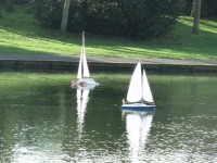Two Model Sailboats