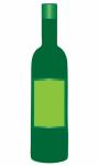 Garrafa de Vinho etiqueta em branco