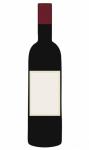 Garrafa de Vinho etiqueta em branco